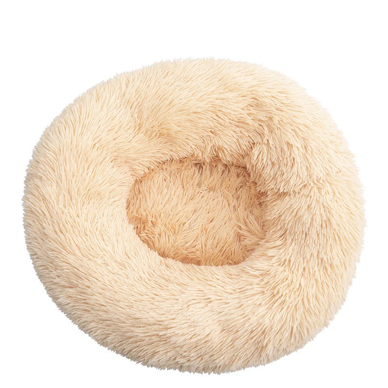 Orthopedic Donut Dog Bed - Calming Anti-Anxiety Pet Sofa Lounger, Washable for Small Large Dogs Cats, Comfortable Memory Mat