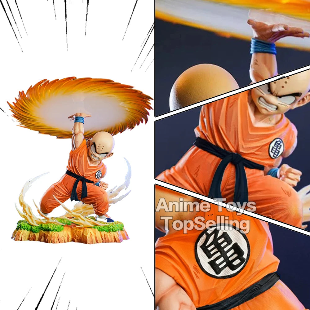 17Cm/6.7In Anime Dragon Ball Z Figure Kienzan Krillin Action Figure Pvc Collection Model Toys for Children Gifts