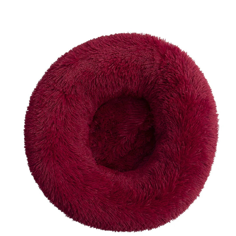 Orthopedic Donut Dog Bed - Calming Anti-Anxiety Pet Sofa Lounger, Washable for Small Large Dogs Cats, Comfortable Memory Mat