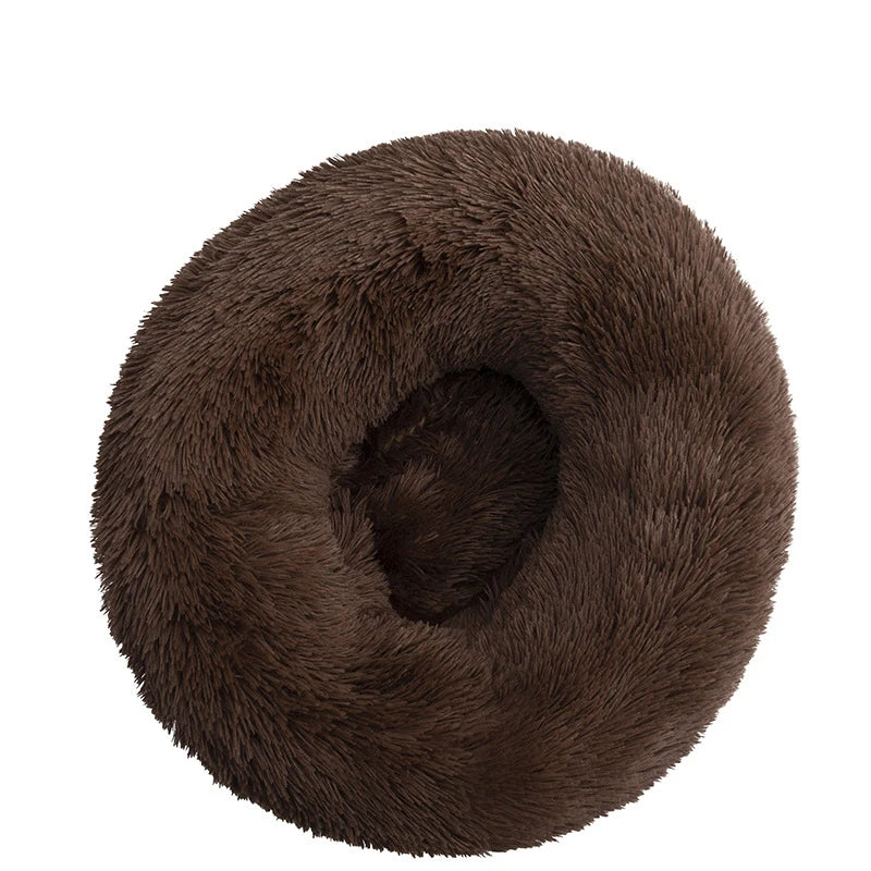 Orthopedic Donut Dog Bed - Calming Anti-Anxiety Pet Sofa Lounger, Washable for Small Large Dogs Cats, Comfortable Memory Mat