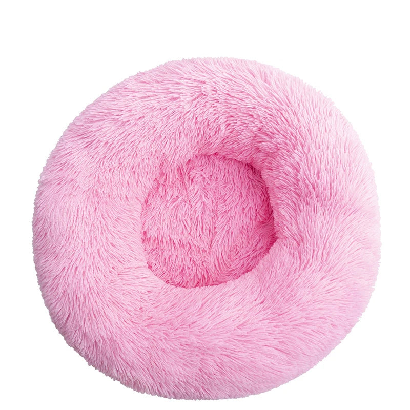 Orthopedic Donut Dog Bed - Calming Anti-Anxiety Pet Sofa Lounger, Washable for Small Large Dogs Cats, Comfortable Memory Mat