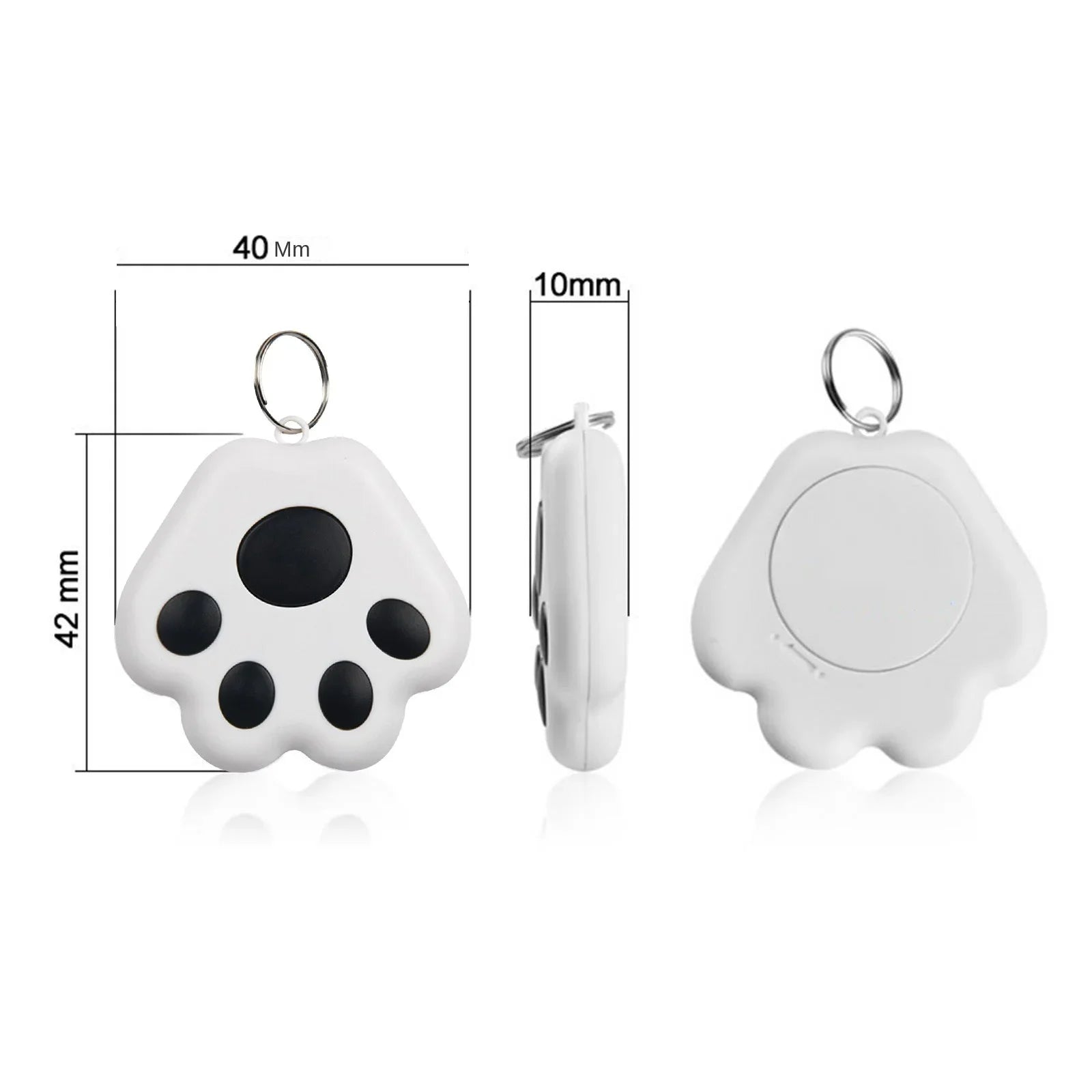 Dog Paw Shape GPS Tracker Anti-Lost Alarm Wireless Bluetooth Locator Tracer for Pets Cat /Kids Bag Wallet Key Collar Accessories