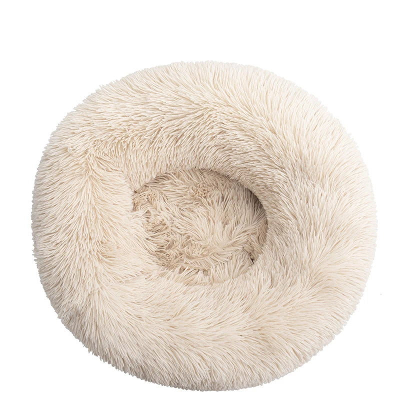 Orthopedic Donut Dog Bed - Calming Anti-Anxiety Pet Sofa Lounger, Washable for Small Large Dogs Cats, Comfortable Memory Mat