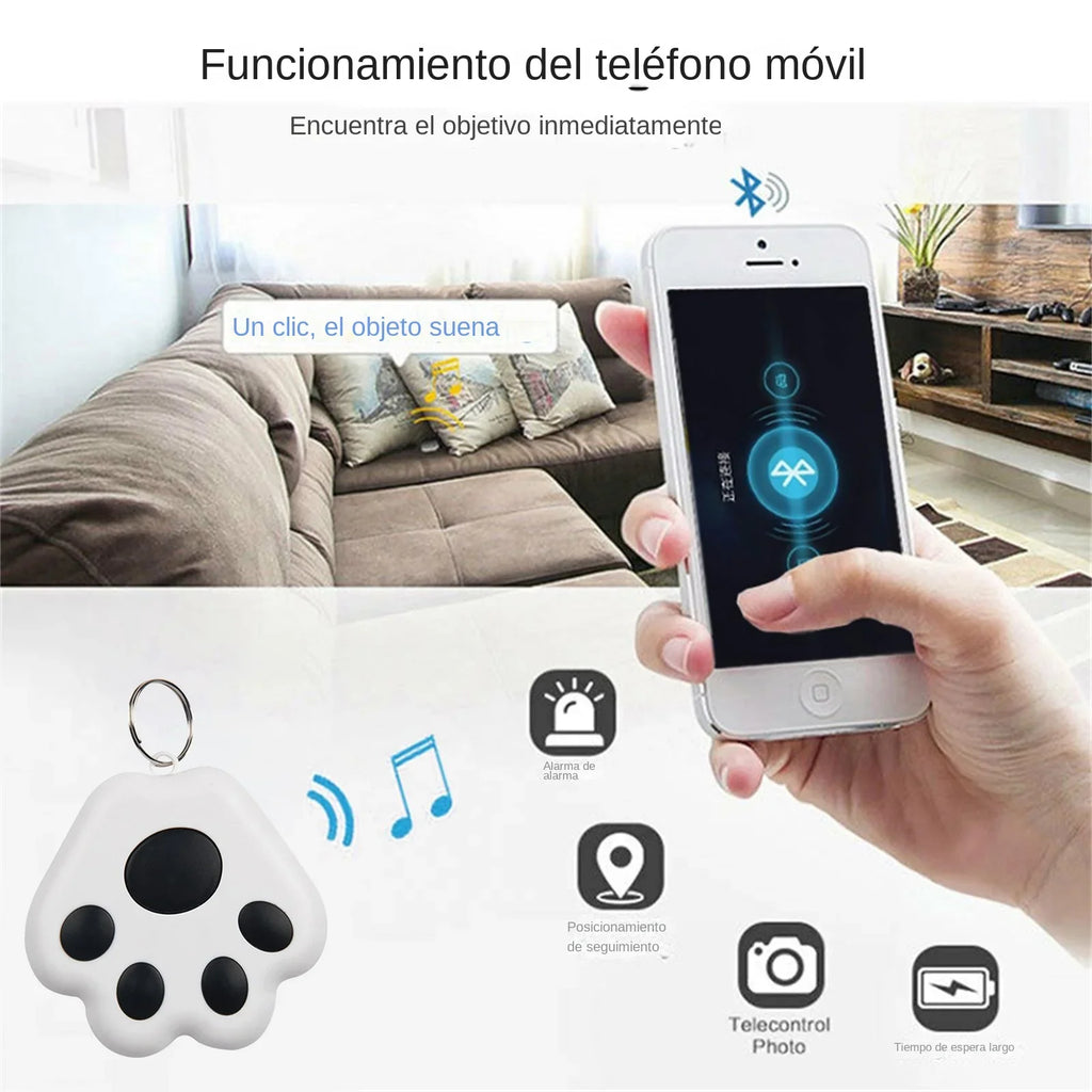 Dog Paw Shape GPS Tracker Anti-Lost Alarm Wireless Bluetooth Locator Tracer for Pets Cat /Kids Bag Wallet Key Collar Accessories