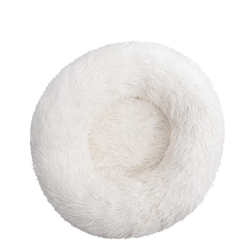 Orthopedic Donut Dog Bed - Calming Anti-Anxiety Pet Sofa Lounger, Washable for Small Large Dogs Cats, Comfortable Memory Mat