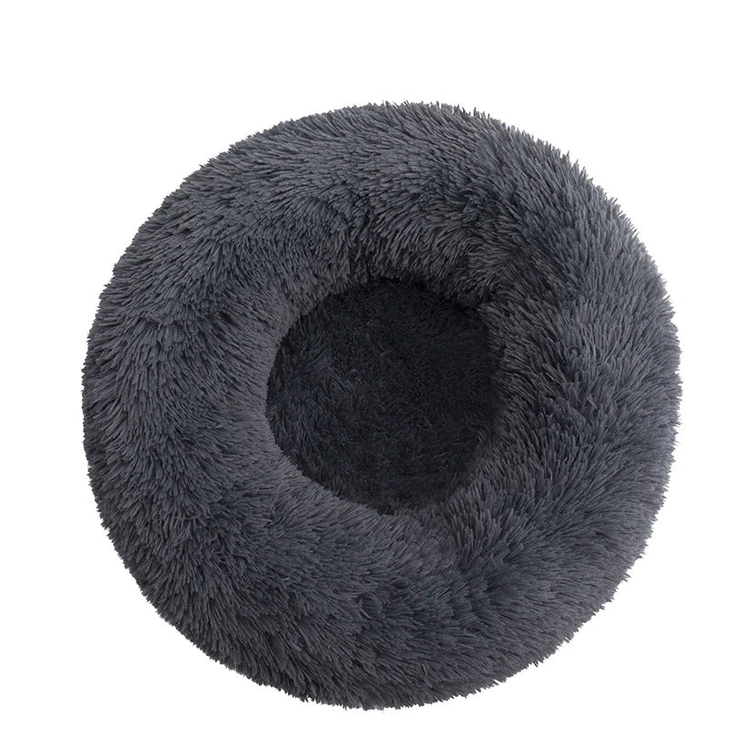 Orthopedic Donut Dog Bed - Calming Anti-Anxiety Pet Sofa Lounger, Washable for Small Large Dogs Cats, Comfortable Memory Mat
