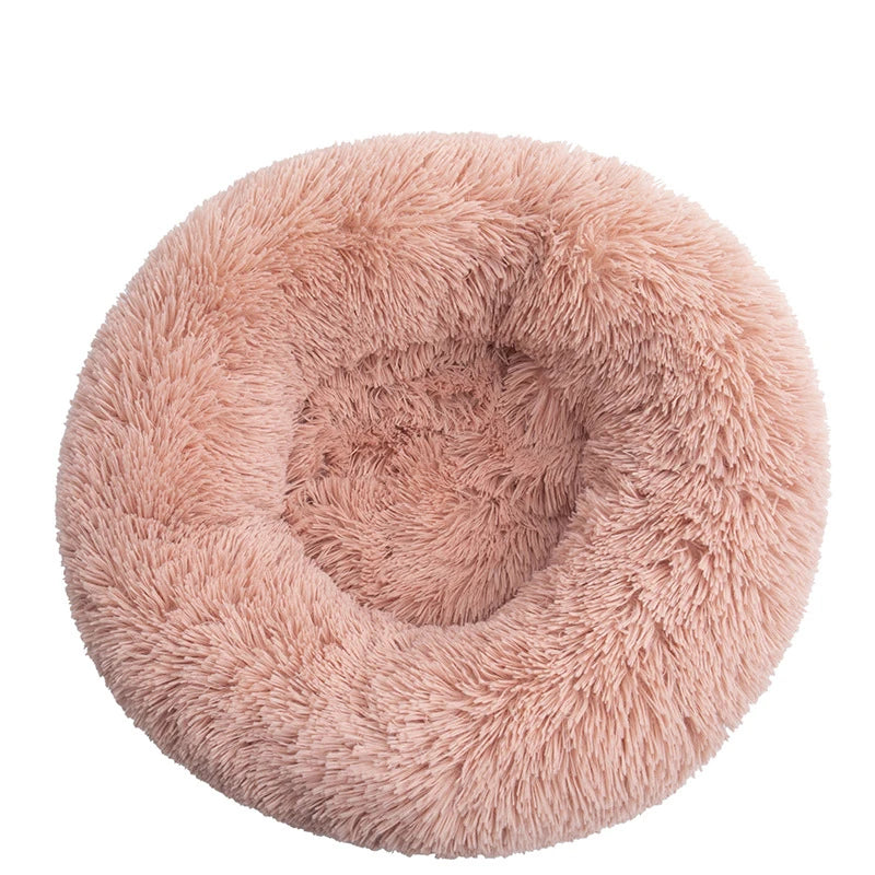 Orthopedic Donut Dog Bed - Calming Anti-Anxiety Pet Sofa Lounger, Washable for Small Large Dogs Cats, Comfortable Memory Mat