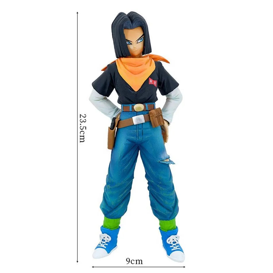 23CM Anime Dragon Ball Z Android 17 18 Figure Android 18 PVC Action Figures Collection Model Toys for Children Christmas Gifts